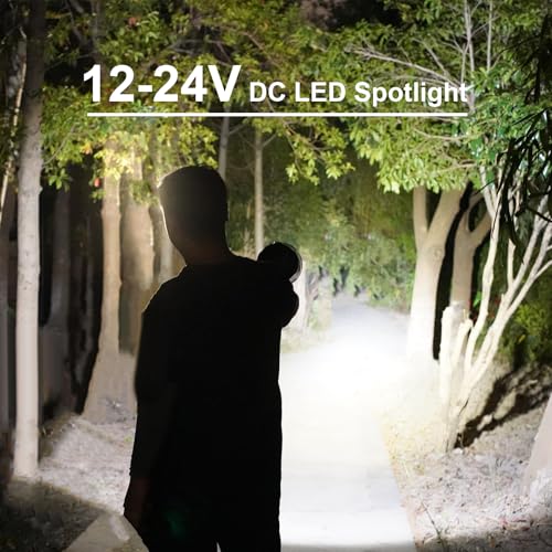 12V LED Handheld Spotlight 2000 Lumens Marine Boat Searchlight Corded