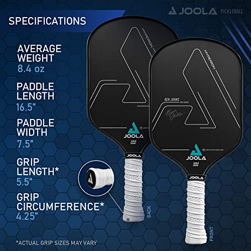 JOOLA Ben Johns Hyperion CFS Pickleball Paddle - Official Signature Elongated Handle, High Spin & Grit - Original
