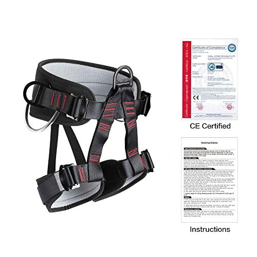 Climbing Safety Belt for Tree Climbing, Rescue, Roofing & Rappelling - Half Body Harness