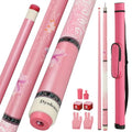 Pink Pool Cue 19oz 58 Inch Canadian Maple with Leather Tip - Variation MQ19-PINK