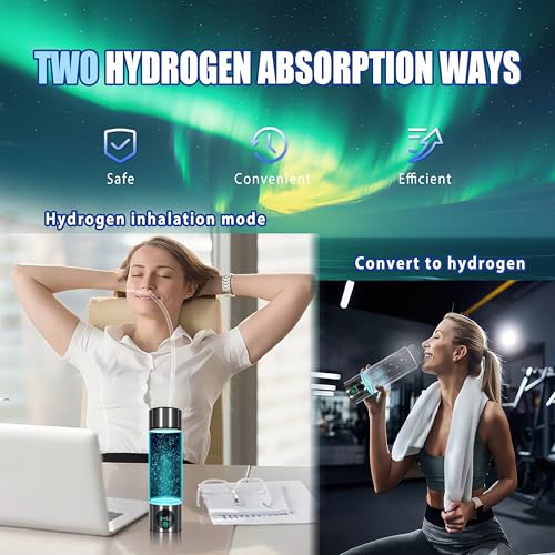 Clcepore Silver Hydrogen Water Bottle 6000PPB | Portable Hydrogen Generator for Sports & Travel