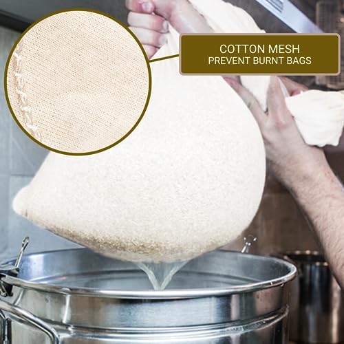 Organic Cotton XL Brew-in-a-Bag 22x26in Home Brewing Strainer - 1