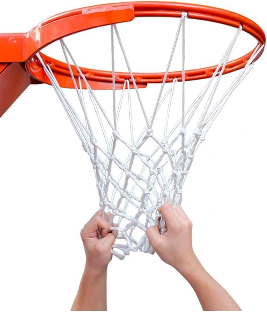 Skiennix Heavy-Duty Basketball Net - 8 Loops, All-Weather Design for Indoor/Outdoor Rims