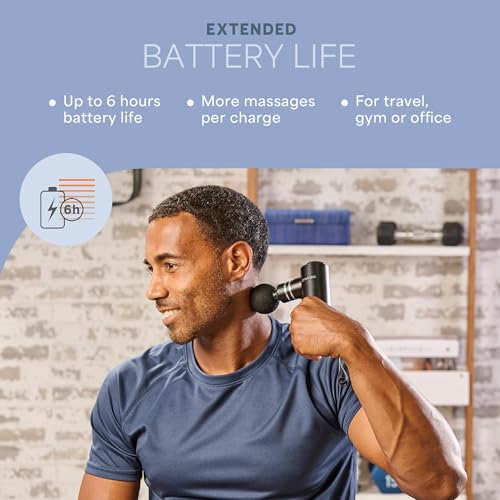 LifePro DynaMini Mini Percussion Massage Gun Black Small Travel Version