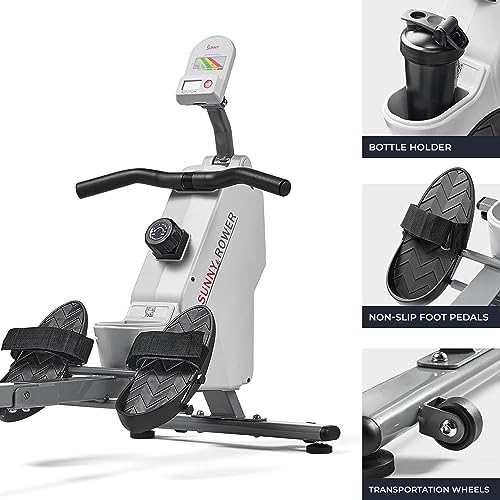Sunny Health & Fitness Smart Magnetic Rowing Machine - Full Body Workout