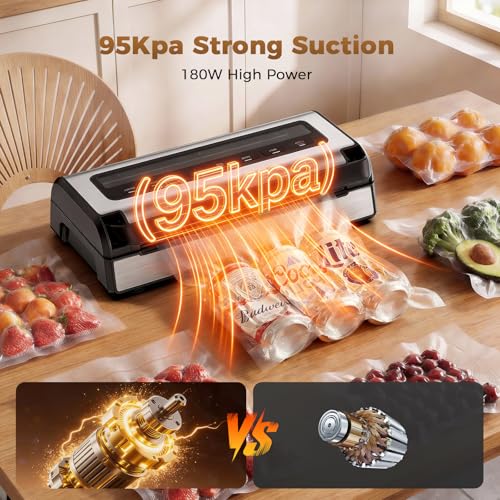 Food Vacuum Sealer Machine 6-in-1 Automatic Sealing for Food Preservation