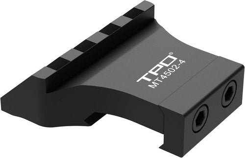 TPO 45 Degree Offset Mount Low Profile Picatinny Offset Mount for Flashlight Laser Sights Optics (4 SLOT-1PC-BLACK) MT4502-4