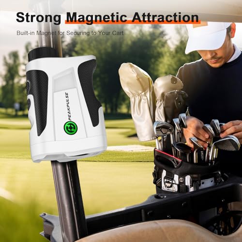 PEAKPULSE LG1500AG Golf Range Finder 1700 Yards 6X Slope Switch Magnetic Mount USB-C