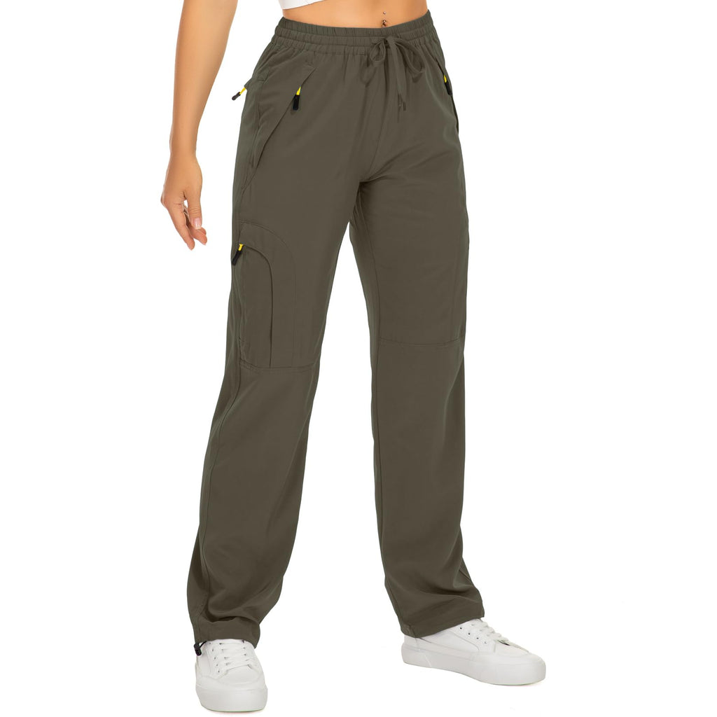 Toomett Women's Hiking Cargo Pants Quick Dry UPF50+ Outdoor Pants for Women Fishing Safari Travel Pants with Pockets,6608, Light Brown,S