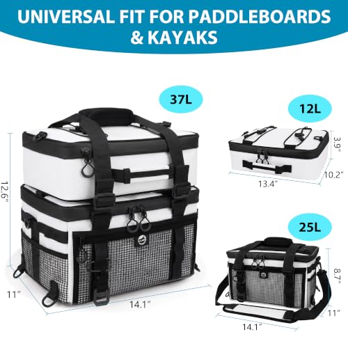 YVLEEN White 2-in-1 Paddle Board Cooler Bag with Detachable Insulated Top