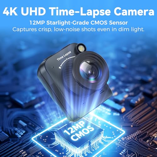 Dsoon 4K Waterproof Time Lapse Camera Black 32GB - Outdoor Recorder