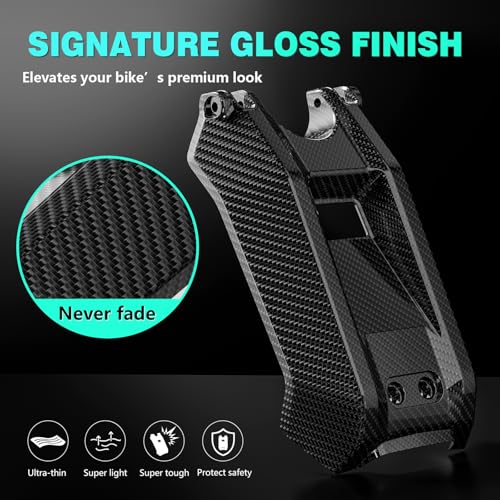 Funparts Carbon Fiber Battery Cover for Surron Light Bee X/S Black - High-Protection, Lightweight