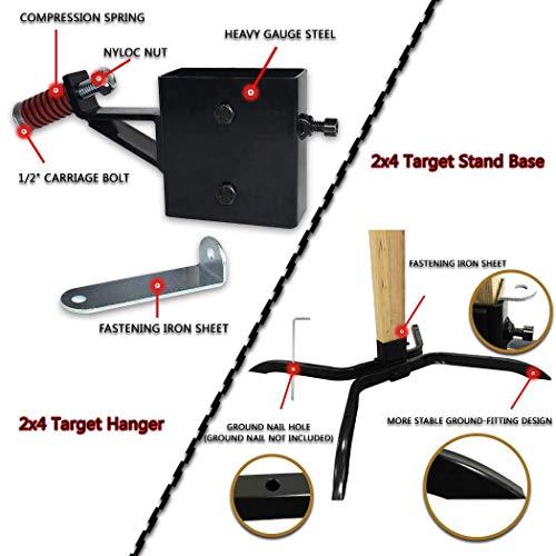 Highwild Target Stand System with 2x4 Mount Kit - Steel Shooting Target Holder & Stand - A- Target Stand Kit