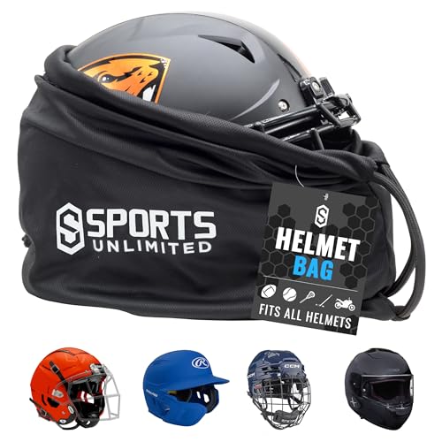 Sports Unlimited Football Helmet Bag Black - Helmet Storage for Football, Hockey, Ski & Snowboard Helmets