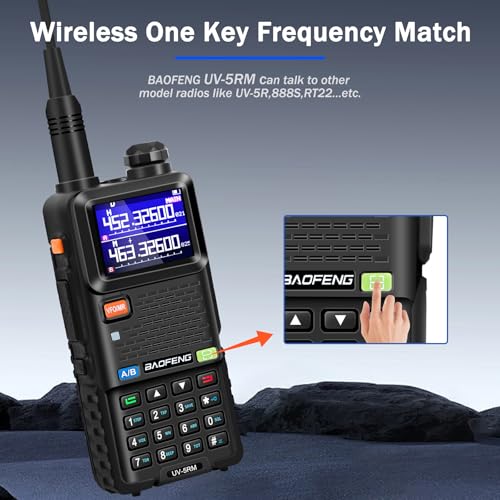 BAOFENG UV-5RM Ham Radio Handheld Two-Way Radio 10W Long Range 2 Pack