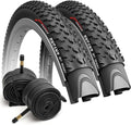 Fincci 27.5x2.10 Mountain Bike Tire & Tubes Black Foldable Kevlar Bead