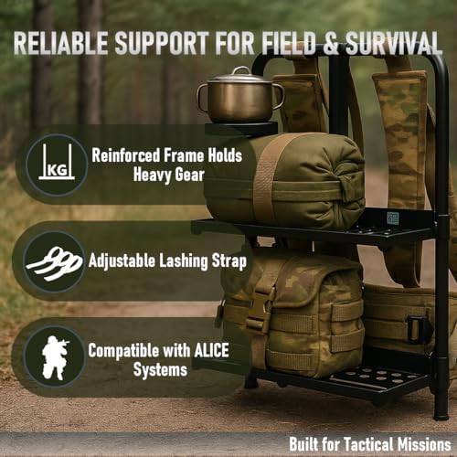 MT Military ALICE Frame System – Heavy-Duty External Backpack Support with MOLLE Waist Belt
