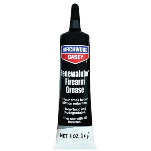 Birchwood Casey Renewalube Bio Gun Grease, 0.5oz Tube | Long-Lasting Water-Resistant Gun Lubricant for Reduction of Friction and Metal Surfaces Protection
