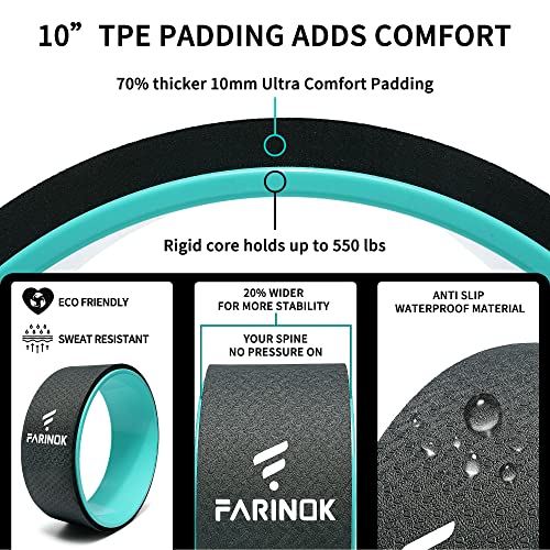 13-Inch Yoga Wheel for Back Pain Relief - Extra Cushion, Deep Stretch Support