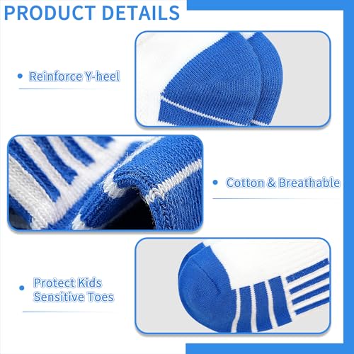 Kids Athletic Socks with Tab - 12 Pairs, Boys 1-14 Years, Multicolor Variation 10-14 Years B