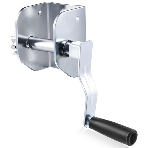 Zonon Hand Crank Tensioner Iron Tennis Post Reel Hand Crank Tensioning Device Tennis Post Winder Accessories with Long Detachable Handle for Outdoor Volleyball Badminton Pole Net