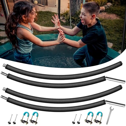 Suninlife 2-Pack Replacement Curved Trampoline Poles for 8-16FT Enclosures