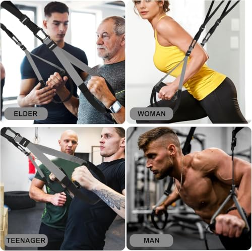 Home Resistance Training Kit with Adjustable Suspension Straps - Grey