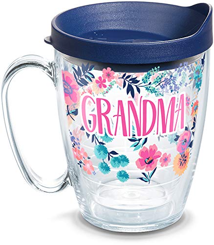 16oz Double Wall Insulated Floral Mug - Keeps Drinks Hot or Cold, Made in USA