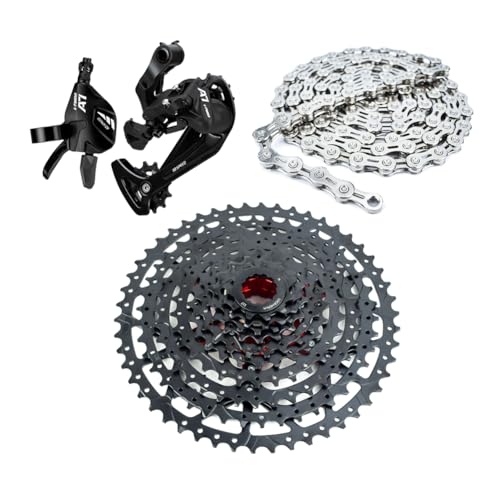 Bibike 10 Speed MTB Groupset with Black Cassette, Chain, Derailleur & Shifter