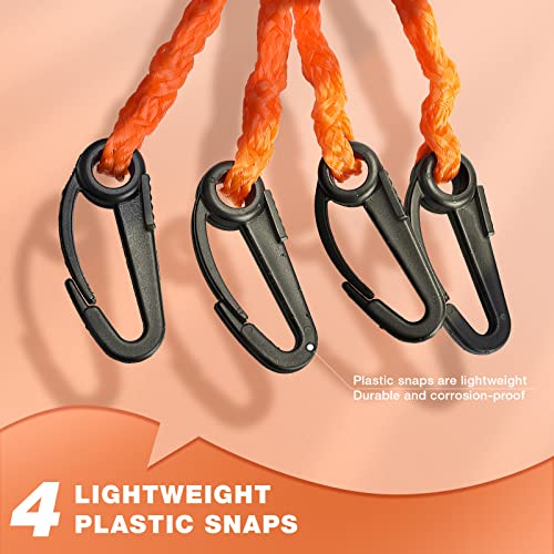 Orange Crab Trap Harness with Plastic Hooks for Fishing & Sailing - 1 Pack