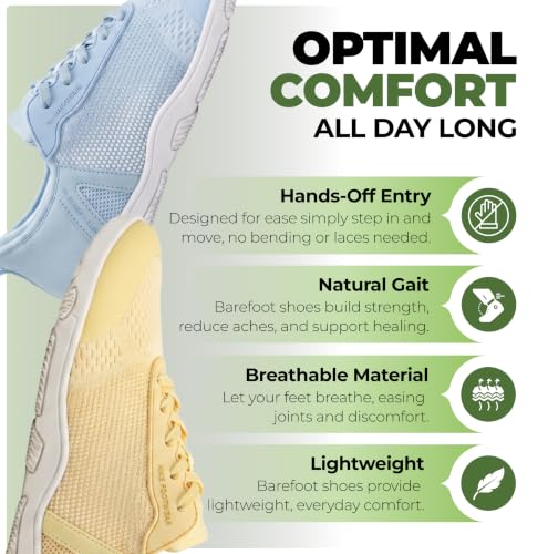 Barefoot Slip-On Shoes for Women Men Wide Toe Box HF Stride Beige 9-9.5 Women / 7-7.5 Men