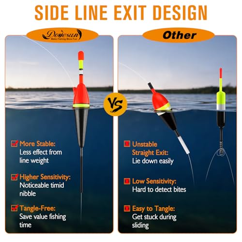 Light Up Slip Bobbers with Glow Sticks 6PCS - 1/6oz Fishing Floats