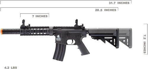 Lancer Tactical Gen 2 Airsoft Gun - Durable M4 AEG Rifle with Full/Semi-Auto, Picatinny Rail, Battery & Charger