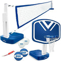 GoSports 2-in-1 Pool Basketball & Volleyball Set - Water Games for In-Ground Pools