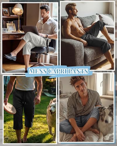 August Alley Men's Cargo Shorts 5-Pack – Black, Gray, White Heather, Large