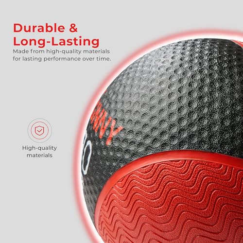 20 LB Medicine Ball with Dual Textured Grip - Strength Training Equipment