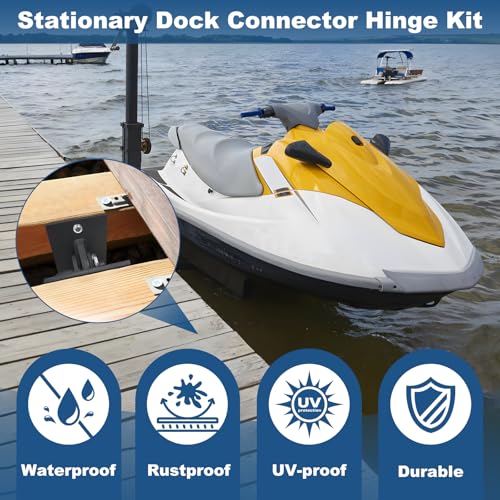 Heavy Duty Dock Hinge Kit for Floating Docks - 2 Holes / 4 Set