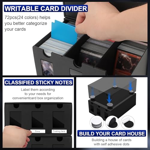 18000+ Card Storage Box Bulk Set with Dividers Labels Tape - Organize Trading Cards