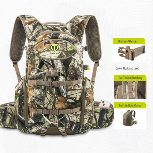 TIDEWE 40L Camo Hunting Backpack for Men - Deer Hunting Gear, Lightweight & Durable