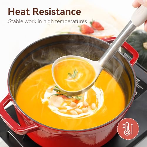 Khaki 35-Piece Silicone Cooking Utensil Set BPA Free Heat Resistant 446°F