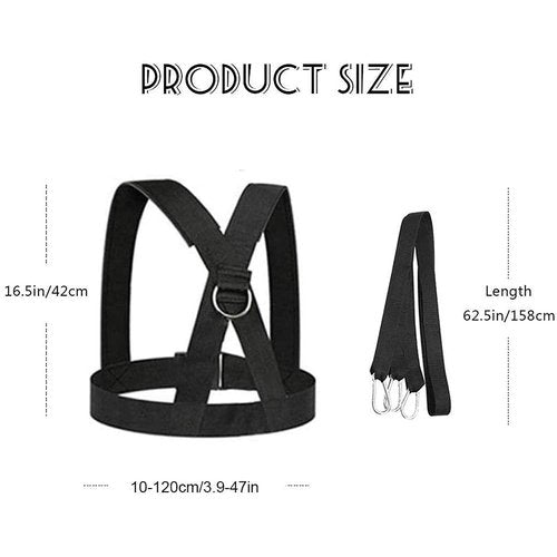 OYINDIZ Sled Harness, Weight Speed Sled Workout Tire Pulling Harness Resistance and Assistance Trainer Physical Training Resistance Rope Football Training Equipment Harness For Men and Women(6.6ft)