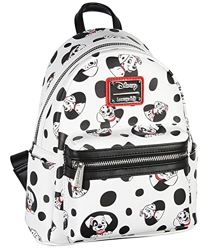 Loungefly Disney 101 Dalmatians Mini Backpack with Spots and Pups Print - 11 Inch