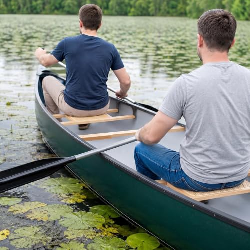 Conderyang 2 Pcs 34-Inch Caned Canoe Webbed Seats - Outdoor Caned Seating Set