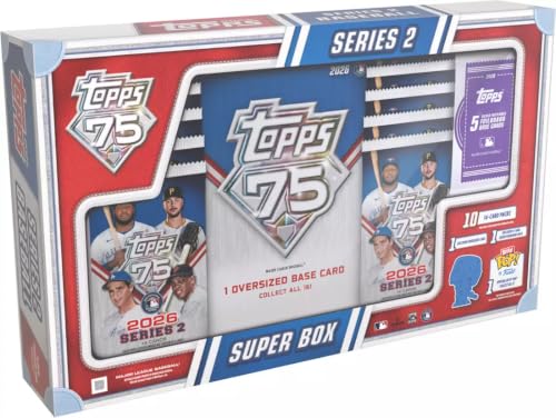 2026 Topps Series 2 Baseball Trading Card Box with Exclusive Oversized Card