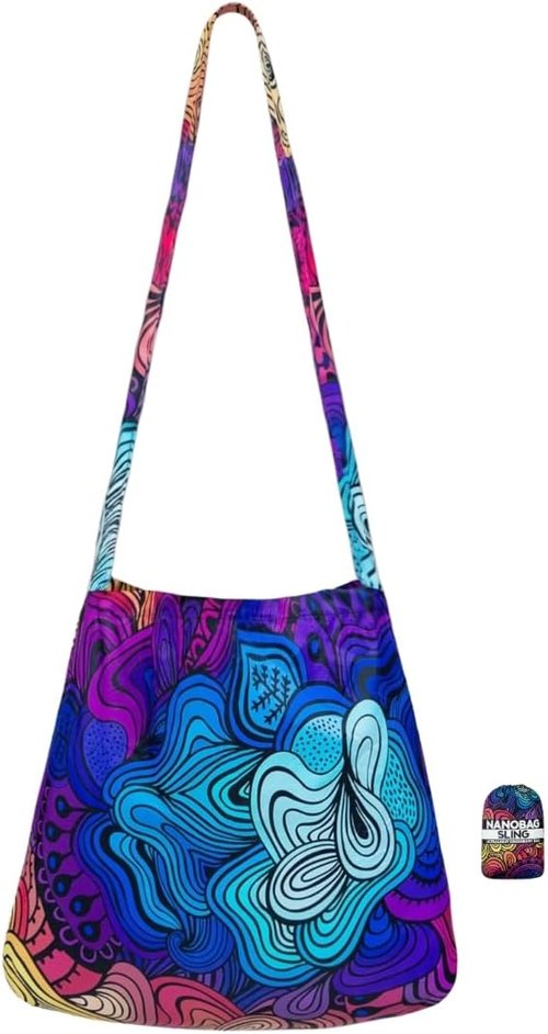 Nanobag Sling - Ultralight Crossbody Bag for Men & Women | Packable Travel & Grocery Tote