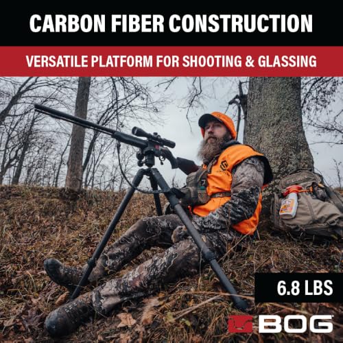 Carbon Fiber Hunting Tripod with Arca Swiss Mount & Gun Clamp - BOG DeathGrip