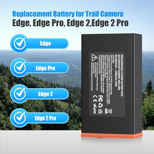 ZENZENBA 4-Pack Power Mag Battery for Moultrie Edge + 4 USB-C Cables | 5000mAh Rechargeable Batteries