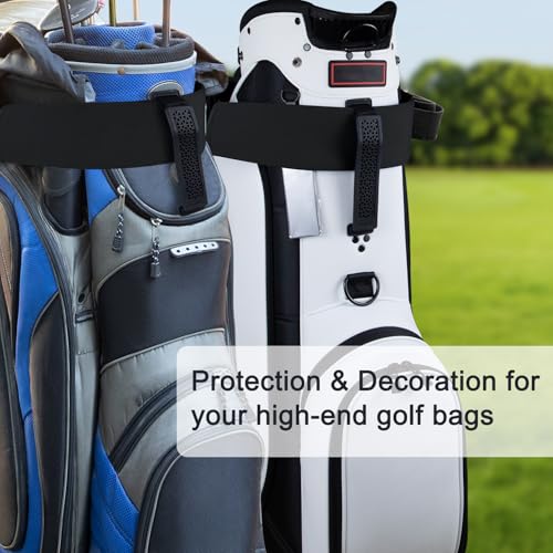 20.5 Inch Golf Cart Strap Sleeve Protects Golf Bag from Wear Dirt - Black
