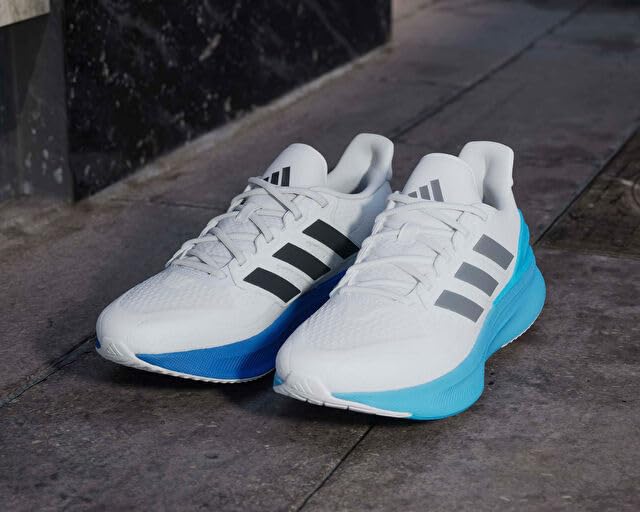 adidas Men's Ultrarun 5 Running Shoes - 10.5 Crystal White/Black/Blue
