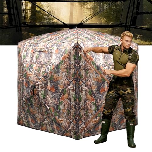 FUNHORUN 2-3 Person 270° See Through Pop-Up Hunting Blind for Deer & Turkey